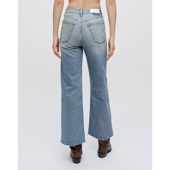 Redone comfort stretch high rise wide leg jeans size 32 - Picture 2 of 6